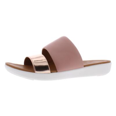 

Женские кожаные шлепанцы Fitflop розового цвета, размер 11, средний (B,M) BHFO 2578, Dusky pink/rose gold mirror, Delta