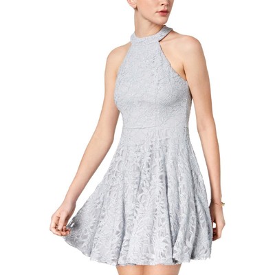 Женское серебристое мини-коктейльное платье без рукавов B. Darlin для юниорок 11/12 BHFO 3051