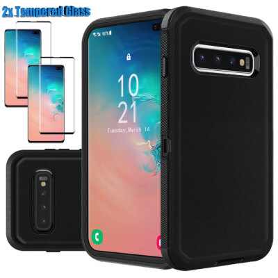 For Samsung Galaxy S10 S20 S21 S22 S23 Phone Case Hard Cover + Screen Protector