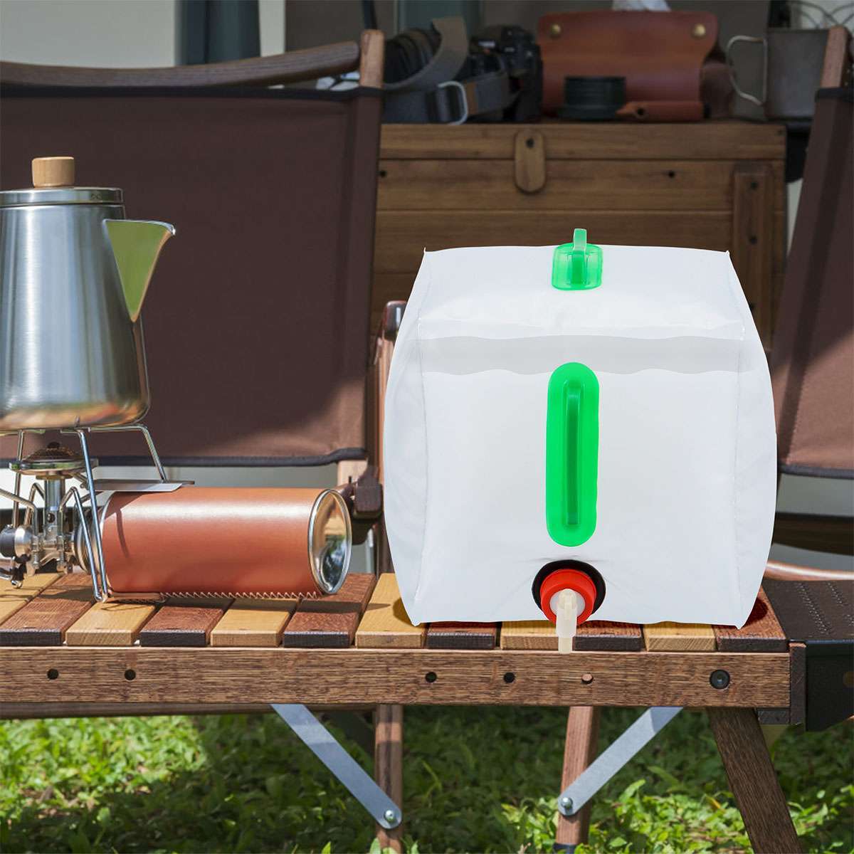 Foldable Collapsible Water Container W/Spigot 10/20L Camping Water Storage Jug