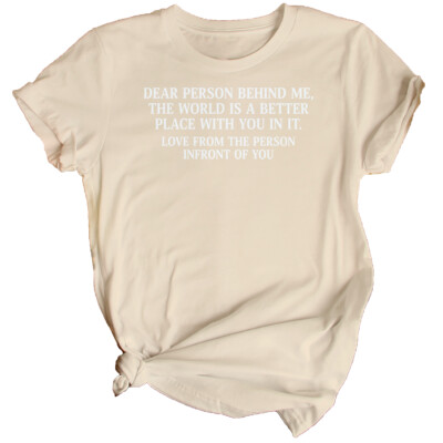 Camiseta de mujer Dear Person Behind Me Mental Health Awareness Top Ansiedad ...