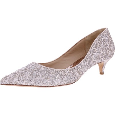 

Женские туфли на каблуке Badgley Mischka Madison II Silver 6,5 средний (B,M) BHFO 8880, Champagne glitter