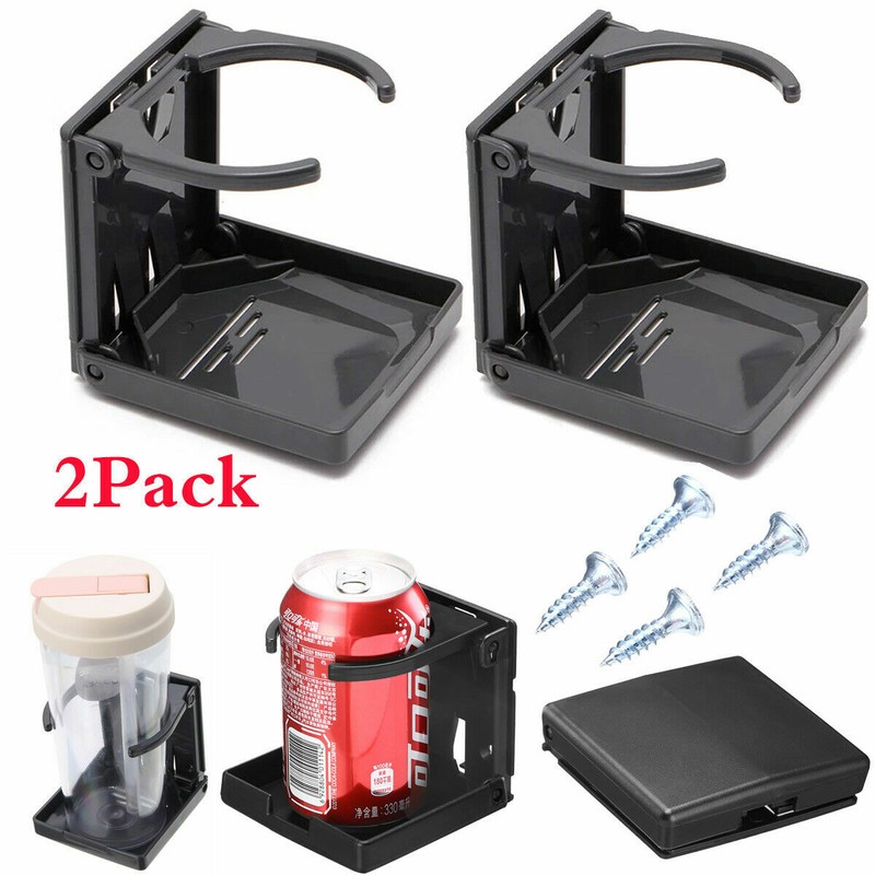 2 Pack Adjustable Universal Car Folding Cup Holder Drink Holder Van Vehicle Boat