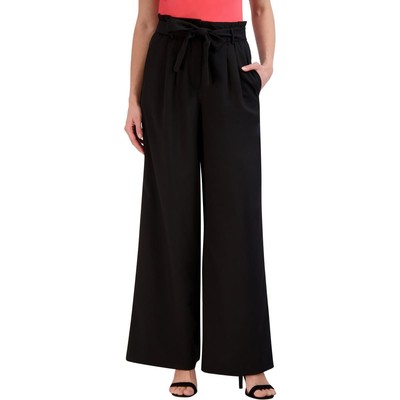 BCBGMAXAZRIA Женские черные модные брюки с высокой талией и широкими штанинами, брюки XS BHFO 5785