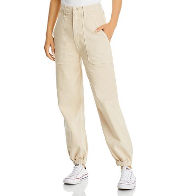 

Женские прямые холщовые джинсы с высокой посадкой до щиколотки для мам BHFO 3737, Tapioca, 10056413