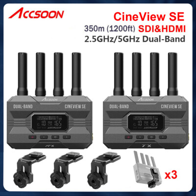 ACCSOON CineView SE 350m 1200ft HDMI SDI Wireless HD Video Transmitter+Receiver 
