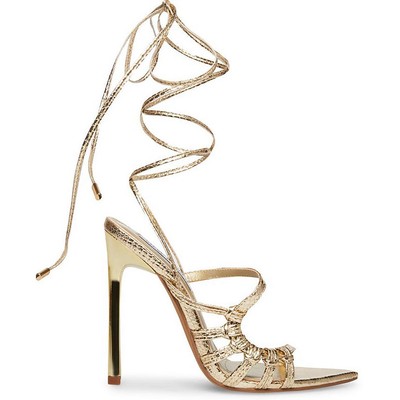 

Steve Madden Womens Whitney Gathered Туфли на шпильках с острым носком BHFO 3506, Gold snake, Whitney