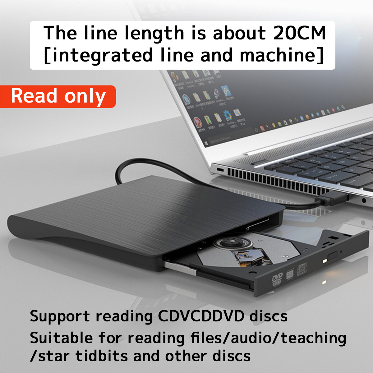 Slim External CD/DVD Drive USB 3.0 Player Burner Reader For Laptop Desktop PC US
