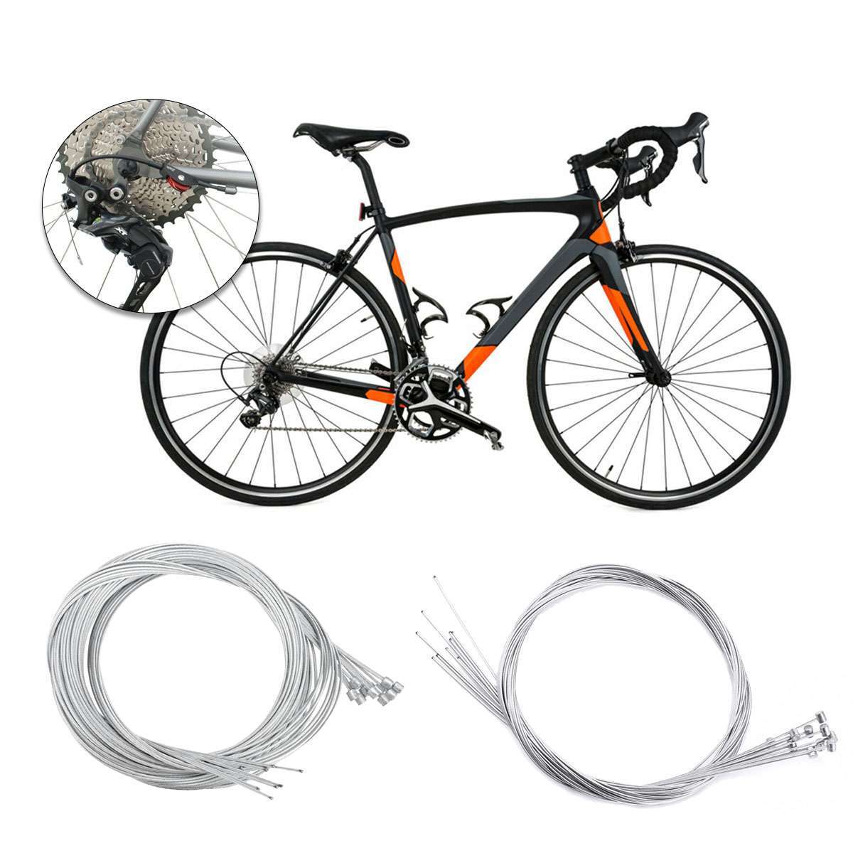 20Pcs Bicycle Brake Inner Wire Cable Line For Front Rear Road MTB Bike Break 6FT