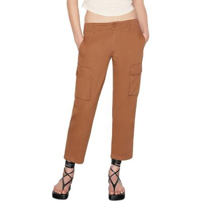 

Женские коричневые укороченные брюки с карманами Frame  BHFO 9322, Washed latte
