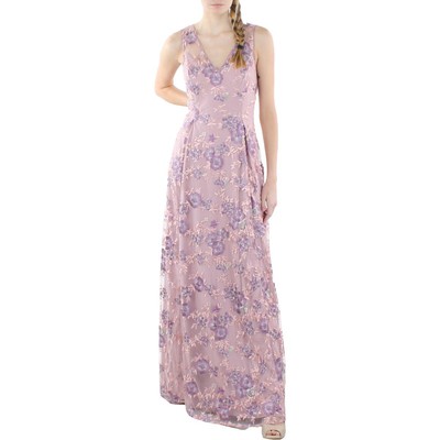 

Adrianna Papell Женское вечернее платье с вышивкой и V-образным вырезом BHFO 3107, Rose mauve