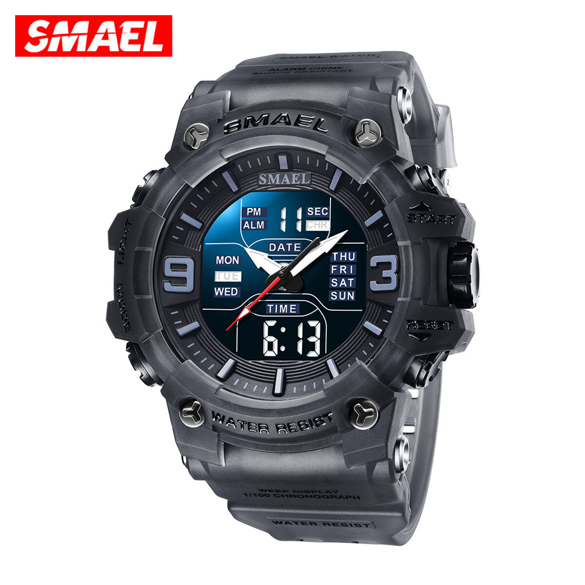 Smael Men Military Sport Quartz Analog Digital Shock and Waterproof Wrist Watch