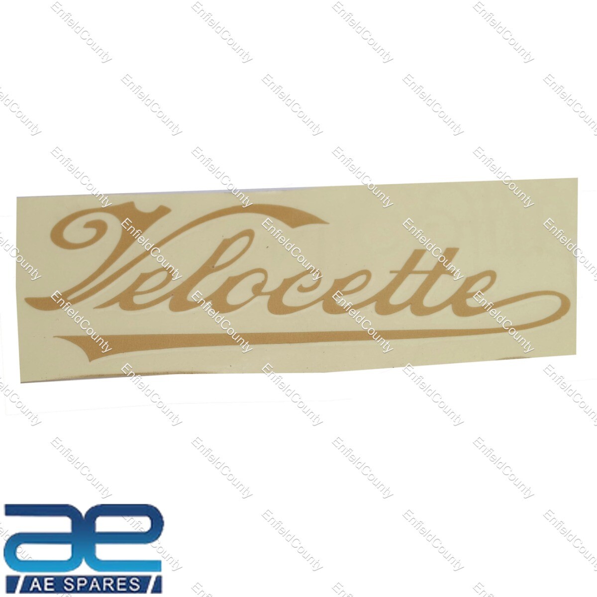 Velocette Petrol Gas Fuel Tank Logo Decal Sticker Pair Golden 150x45mm  