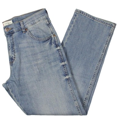 Джинсы Wrangler Mens Blue Slim Denim Straight со средней посадкой 34/30 BHFO 0223