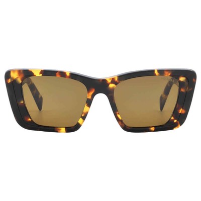 Pre-owned Prada Brown Butterfly Ladies Sunglasses Pr 08ys Vau01t 51 Pr 08ys Vau01t 51