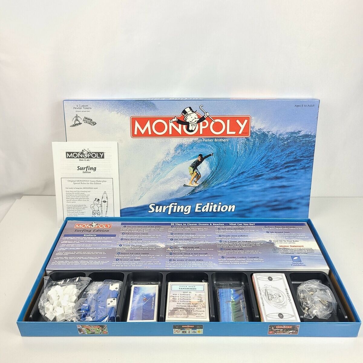 Vintage Monopoly Surfing Edition USA 2003 Hasbro Board Game
