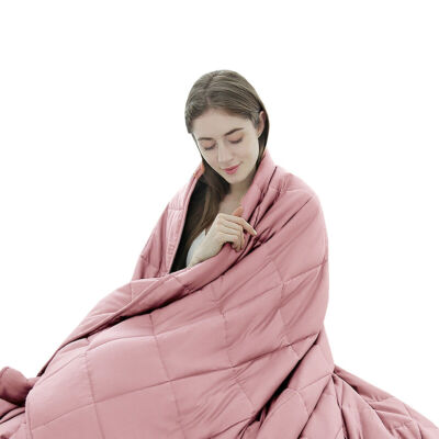 Topbuy 60'' x 80''Cooling Weighted Blanket Summer Cooled Pink