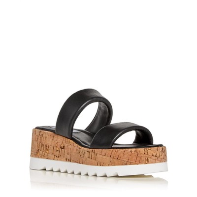 Женские босоножки на платформе Steve Madden Defuse черного цвета 9.5 Medium (B,M) BHFO 1507
