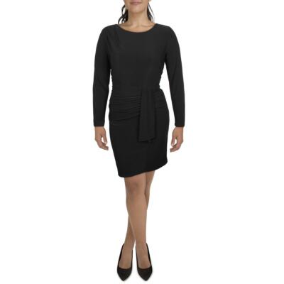 

DKNY Женское платье-футляр длиной до колена со сборками для коктейлей и вечеринок BHFO 2312, Черный