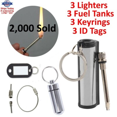 Waterproof Match Permanent Lighter Striker Fire Starter Emergency Survival Kit 