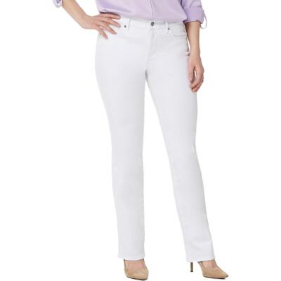 NYDJ Женские джинсы Marilyn White Petite Denim с прямыми штанинами Plus 28WP BHFO 6006