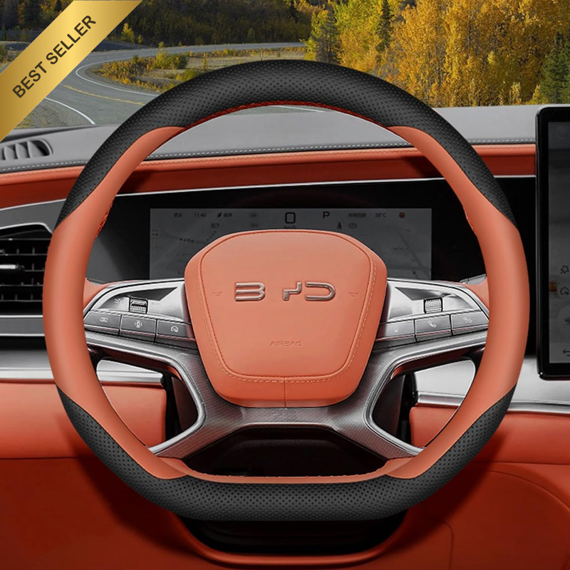 Premium Leather Car Steering Wheel Cover Fit for BYD Sealion 7 2025-Onwards Acce