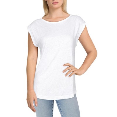 КАРКАСНАЯ женская белая льняная футболка Muscle Tee безрукавка L BHFO 1944