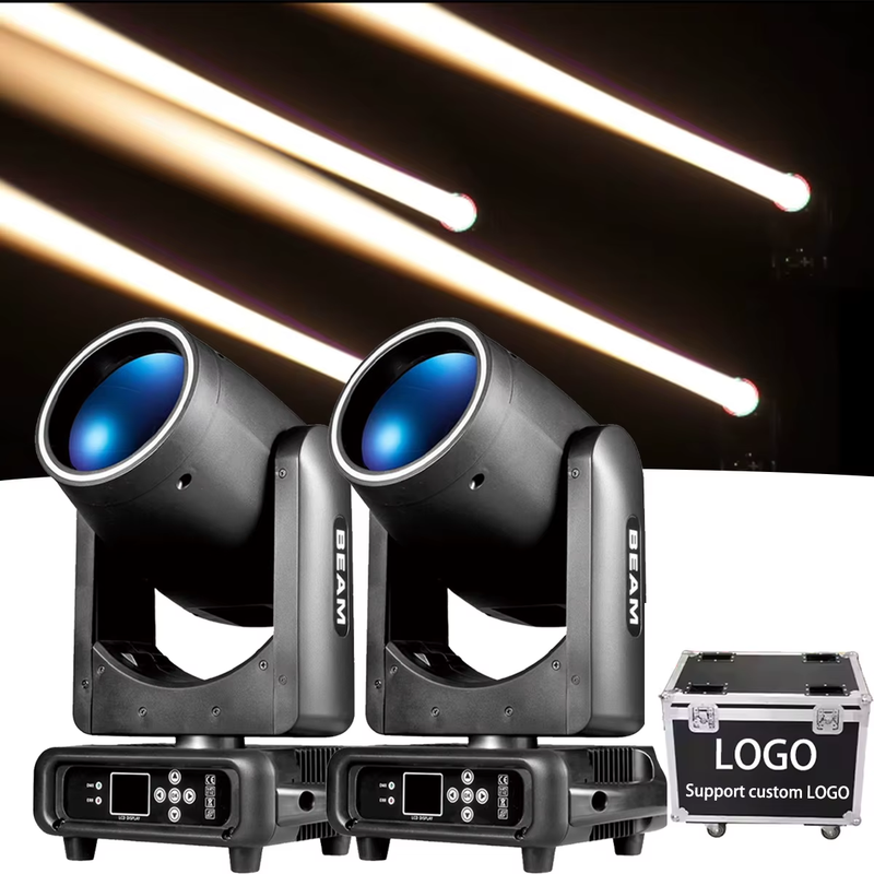 Mini 295W Moving Head Light with LED Ring Beam+Spot+13 Patterns+Dual Prism Stage