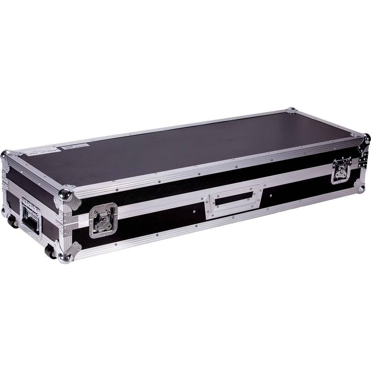 Deejay LED Fly Drive DJ Coffin Case for Two Turntables Plus One 10" Mixer with