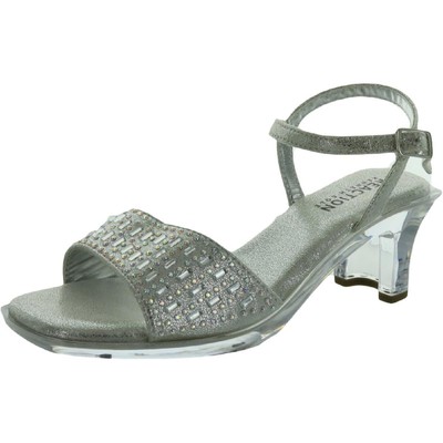 

Kenneth Cole Reaction Girls Cind-R-Ella Лакированные танцевальные туфли Сандалии BHFO 2535, Clear/silver