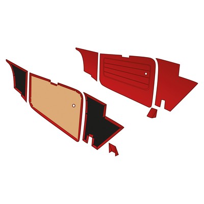 MGA Coupe De Luxe Trim kit Vinyl Red with Red piping  part number 246-410