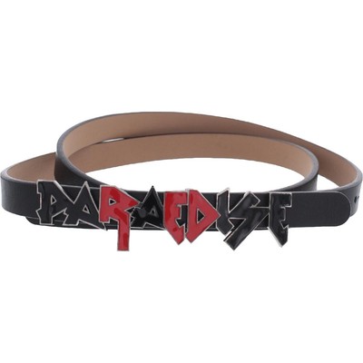 

Красный Женский Черный Кожаный Модный Узкий Ремень с Украшением Valentino  BHFO 0319, Black multi
