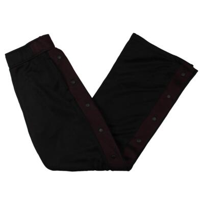 

T by Alexander Wang Женские черные повседневные широкие брюки с цветными блоками  BHFO 4820, Black/burgundy
