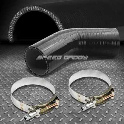 3,254-СЛОЙНЫЙ СИЛИКОНОВЫЙ СОЕДИНИТЕЛЬНЫЙ ШЛАНГ ДЛЯ ТУРБОНАДДУВА/ИНТЕРКУЛЕРА/ВПУСКА С УГЛОМ НАКЛОНА 45° + Т-ОБРАЗНЫЙ ЗАЖИМ ЧЕРНОГО ЦВЕТА