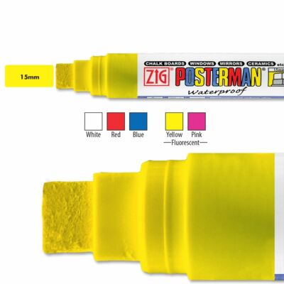 WINDSHIELD PAINT MARKERS ZIG BIGGIE 15MM TIP CAR WINDOW PAINT PENS FOR GLASS