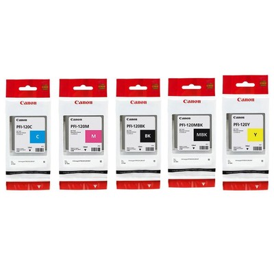 Комплект емкостей с пигментными чернилами Canon PFI-120 объемом 130 мл для принтеров imagePROGRAF