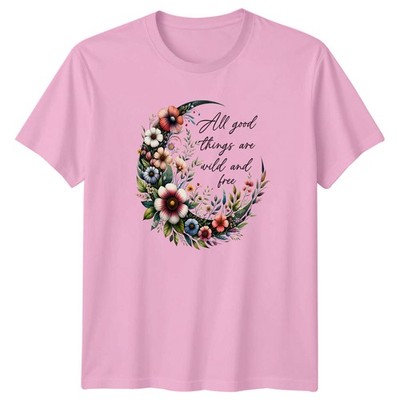 All Good Things Are Wild T-Shirt Boho Floral Nature Birthday Gift
