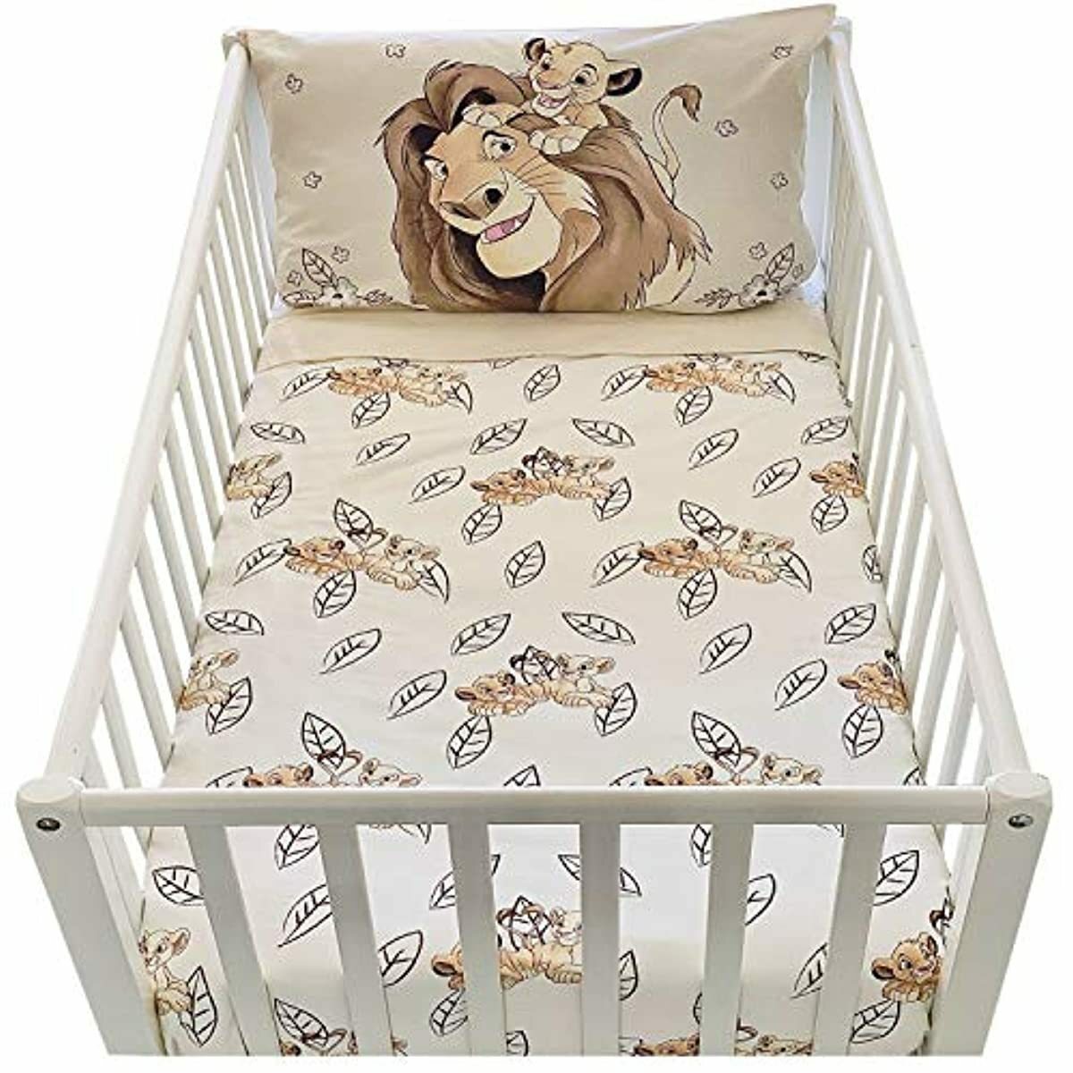 Housse De Couette Et Taie D Oreiller Pour Lit Bebe Parure De Lit Le Roi Lion Ebay