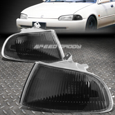 ДЛЯ 92-95 HONDA CIVIC EG8 EG9 EH9 ЧЕРНЫЕ КРИСТАЛЬНО ЧИСТЫЕ УГЛОВЫЕ ОТРАЖАТЕЛИ ФАР