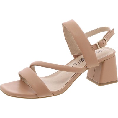 LifeStride Womens Celia Beige Faux Leather Heels Shoes 7 Medium (B,M) BHFO 6347
