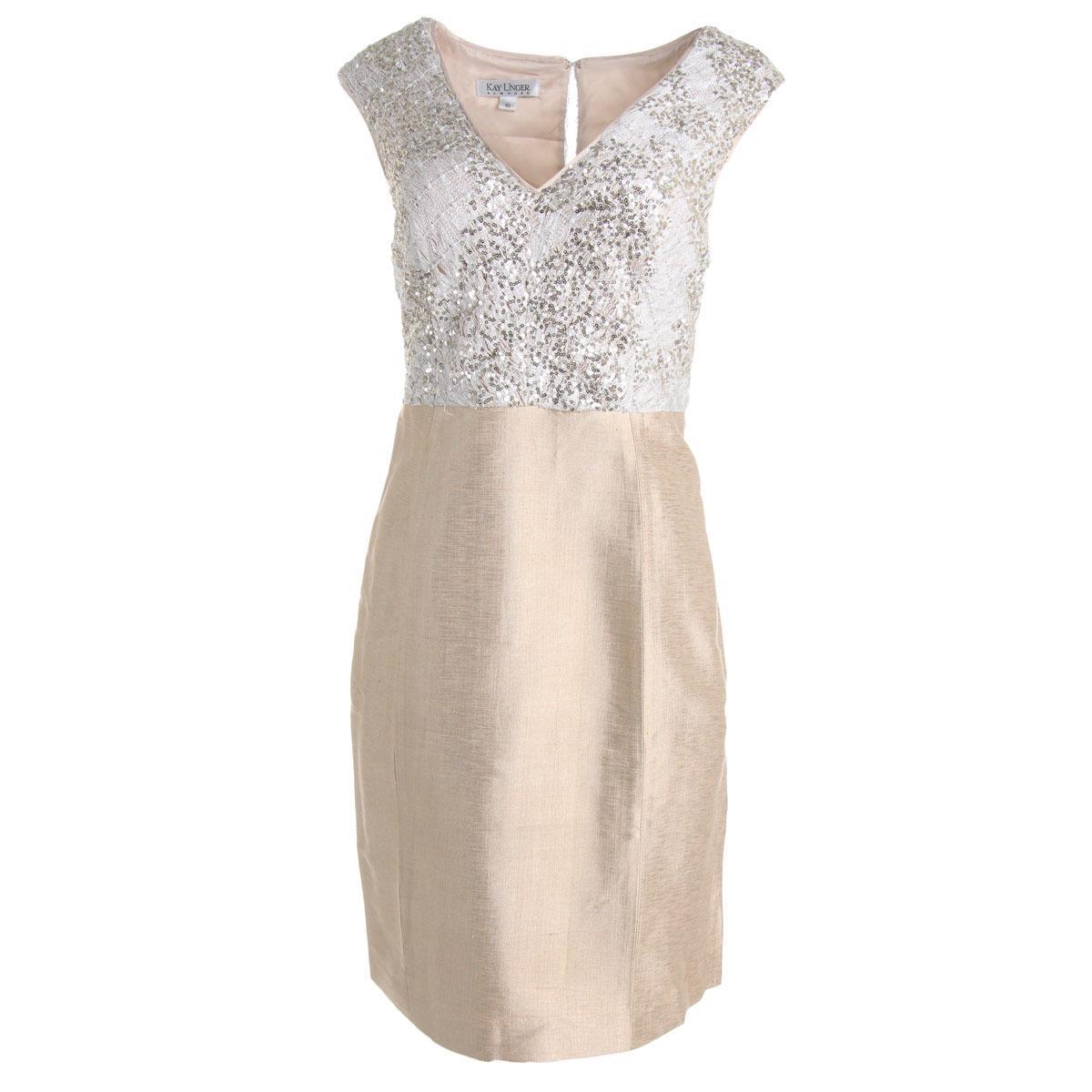 kay unger white dress