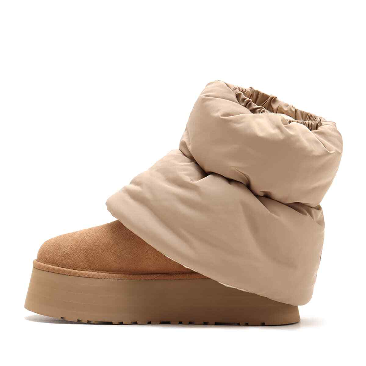 Pre-owned Ugg 1158275-ahs  Women's Classic Mini Dipper Puffer Amphora Chestnut (women's) In Brown