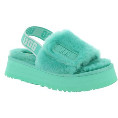 

Женские шлепанцы Ugg на плоской подошве из овчины в стиле диско BHFO 0653, Tide pool, Disco Slide