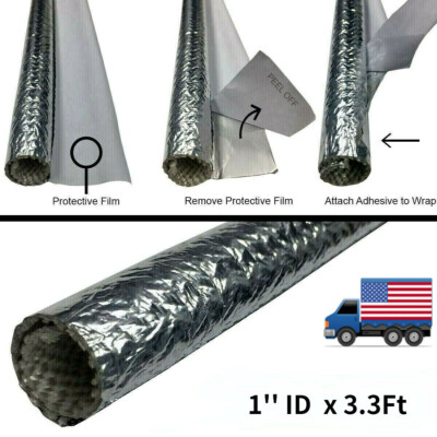 1'' ID Automotive Cable Wire Loom High Temp Protection Sleeve Wrap for Hose Line