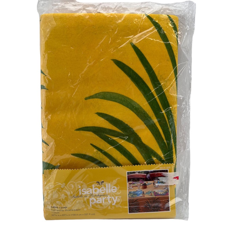 Yellow Palm Leaves Disposable Paper 62x89 Isabelle