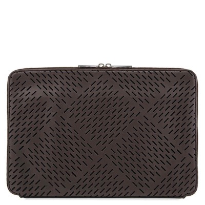 Pre-owned Bottega Veneta Perforated Document Case 578151 Vmav0 2139 In Brown