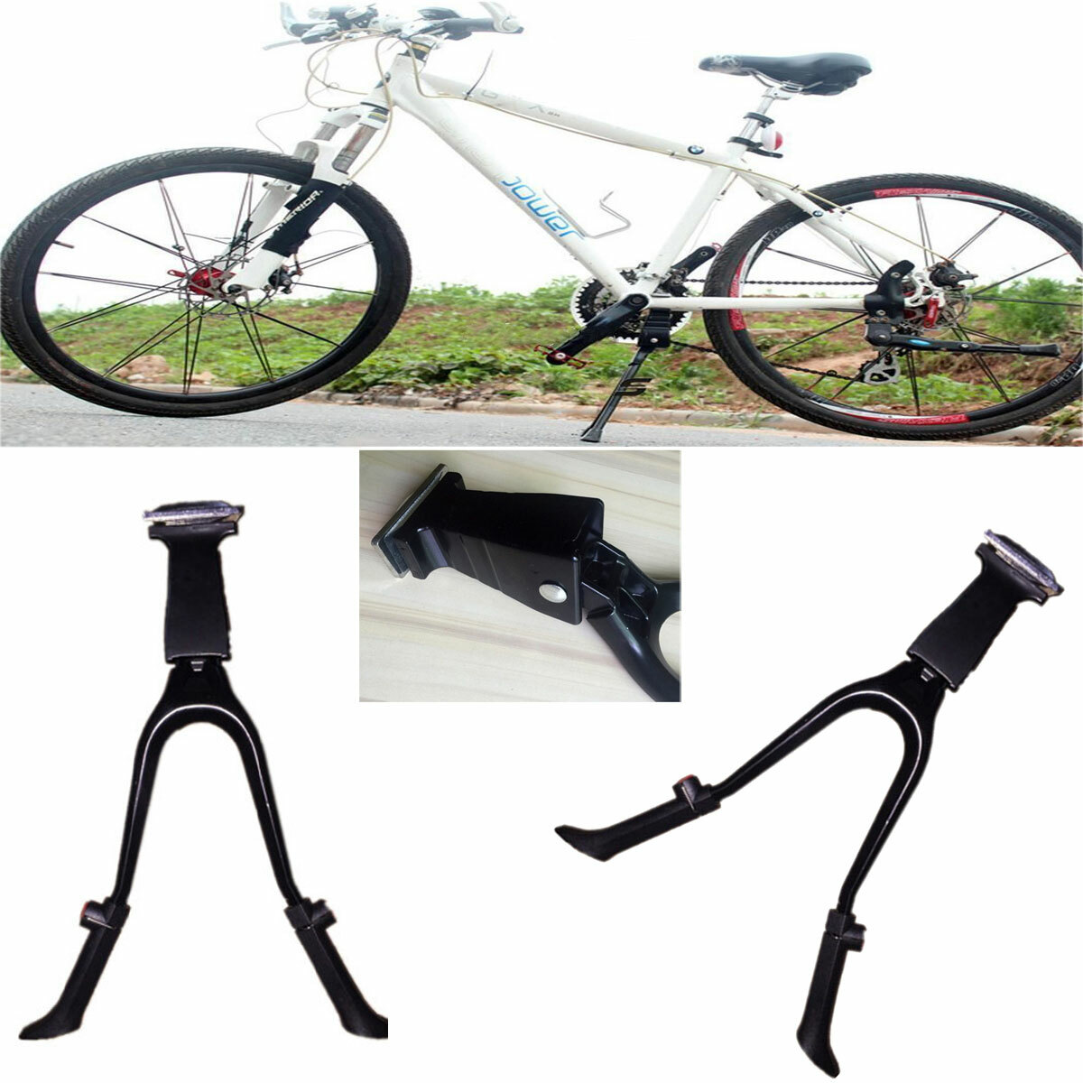 bicycle kickstand double leg
