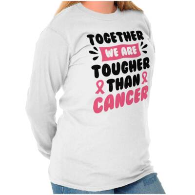 Breast Cancer Team Friend Fighter Walk Gift Long Sleeve T Shirt Tees For Women