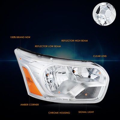 For 15-23 Ford Transit 150-350 Factory Style Right Side Headlight Lamp Chrome