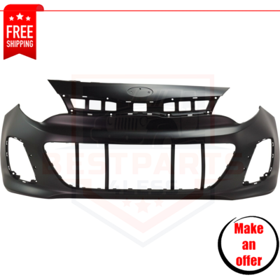 New Front Bumper Cover 865111W700 primed for 2016 2017 Kia Rio EX